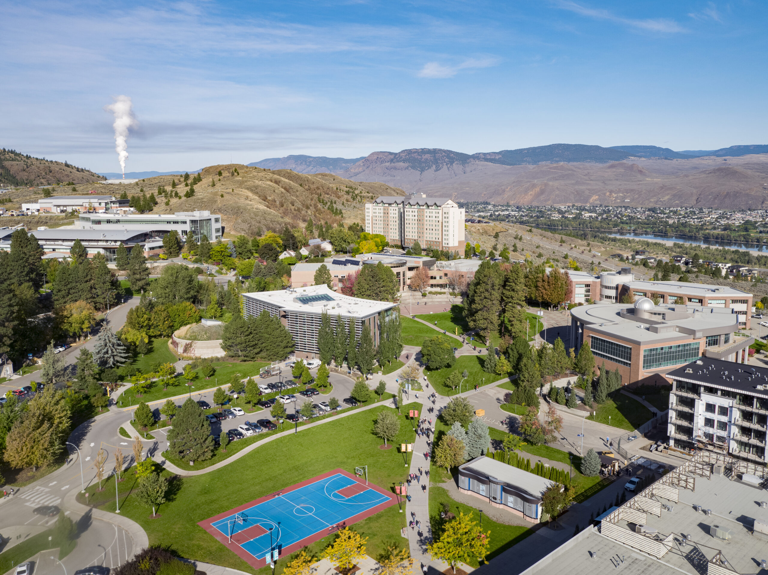Ariel image of Thompson Rivers University Kamloops Campus